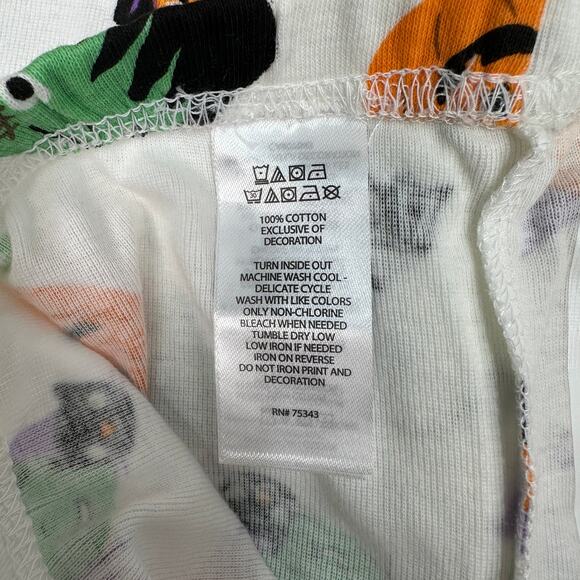 Tommy Bahama 2-Piece Halloween Pajama Set Kids 24M White Ghost Pumpkin Print 2T - Picture 6 of 7